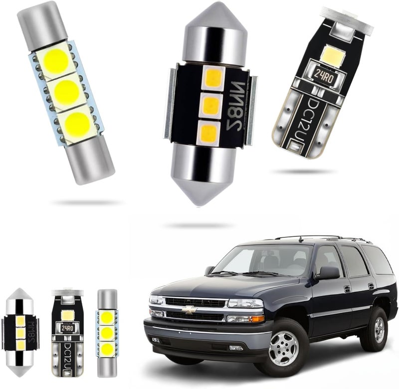 EASY EAGLE 21Pcs Car Interior Lights: Super Bright Bulbs 6000K White LED for 2000 2001 2002 2003 2004 2005 2006 Chevy Tahoe/Suburban all models Lighting Package Kit Includes Light Accessories + Install Tool - Image 1